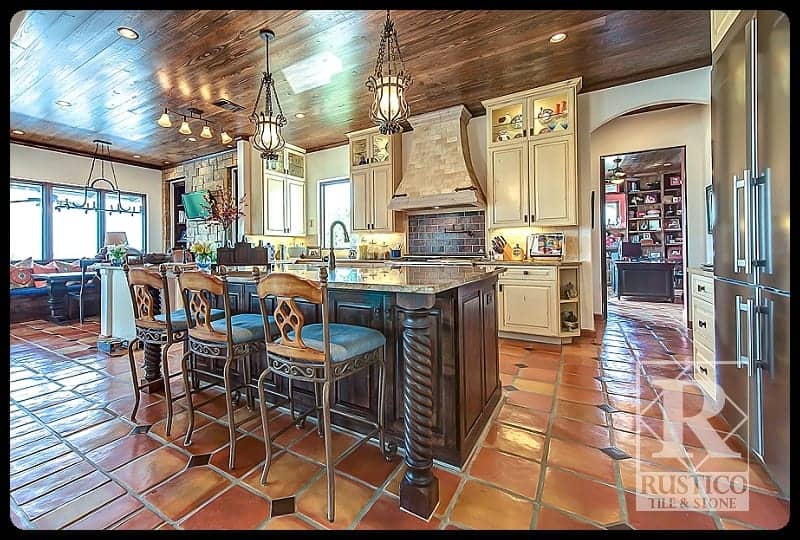 Kitchens with Saltillo Tile Floors Rustico Tile and Stone