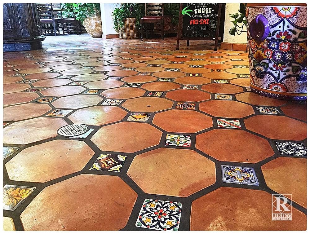 12x12 Traditional Octagon Saltillo Tile Rustico Tile & Stone
