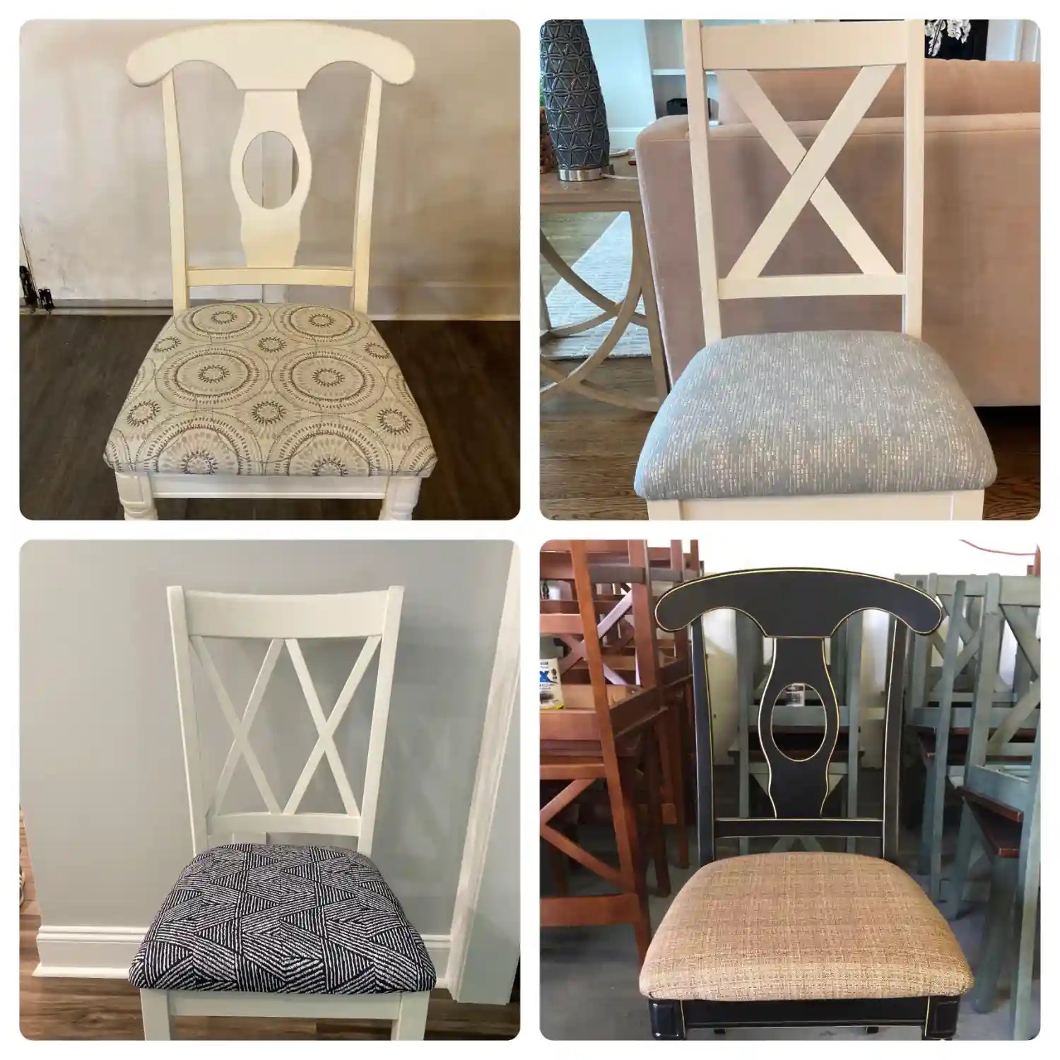 Custom Chairs, Base, and Leg Options Durham, NC Rustic Restorations