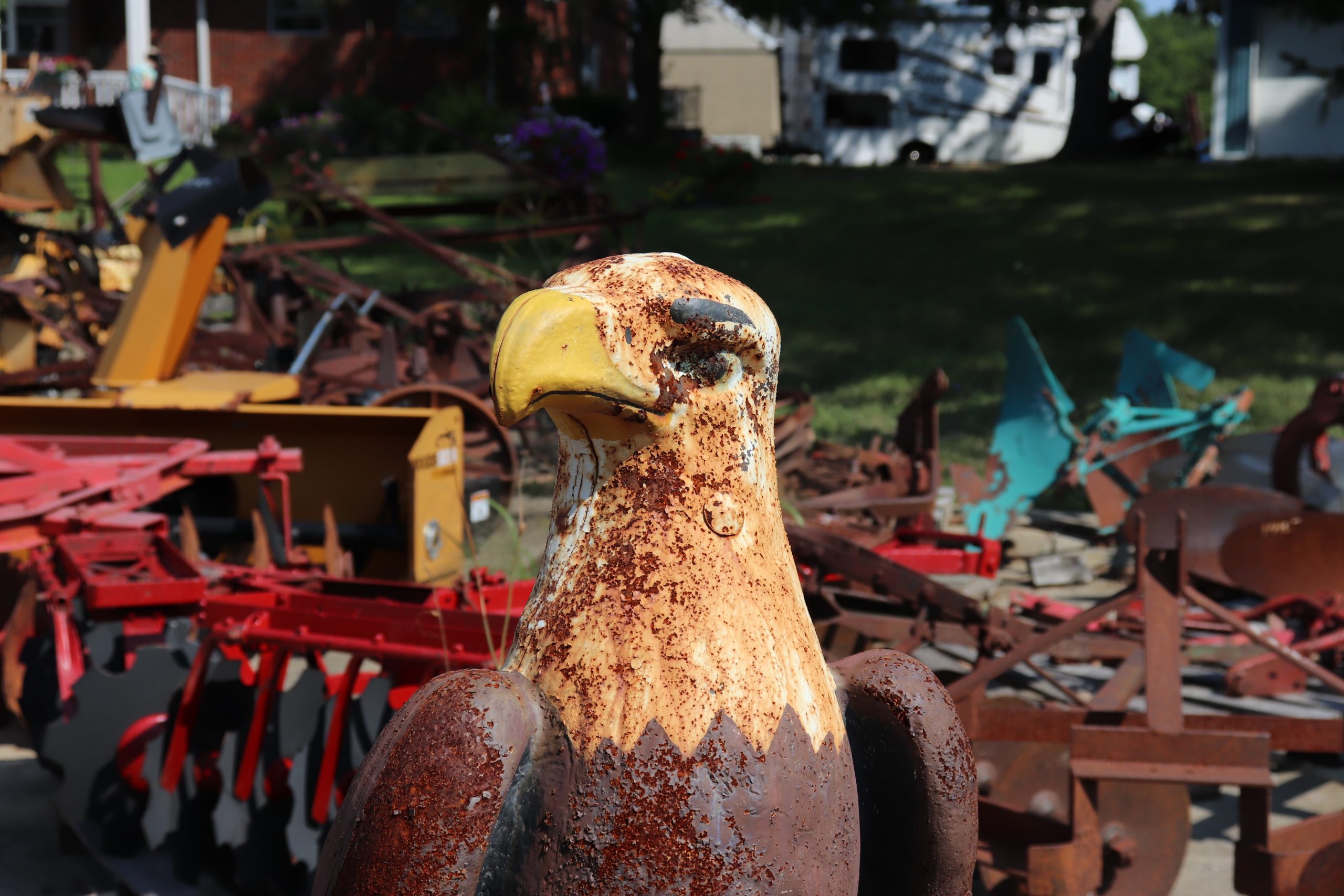 Cast Iron Case Dealer Display Eagle Grand Blanc Tractor Sales