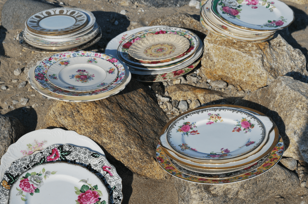 Vintage China Used At Weddings Rustic Wedding Chic