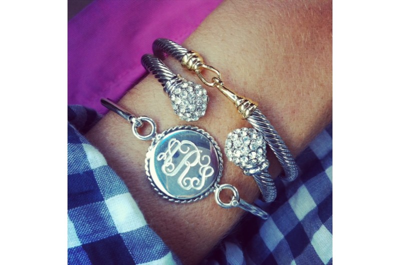 Monogram Jewelry For The Bride And Bridesmaids Rustic Wedding Chic