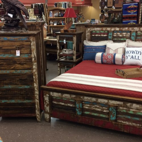 Texas Rustic Wood Furniture, Tooled Leather & Custom Furnishings Rustler's Junction