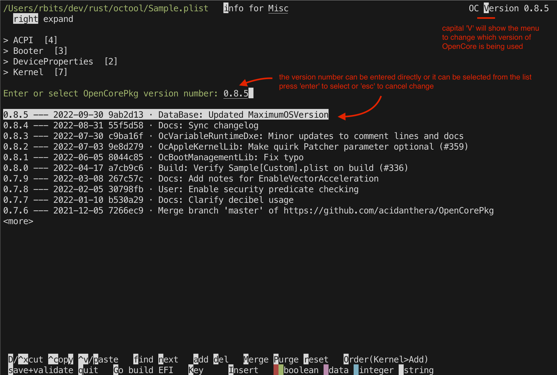 octool OpenCore config.plist visualizer + editor that also generates