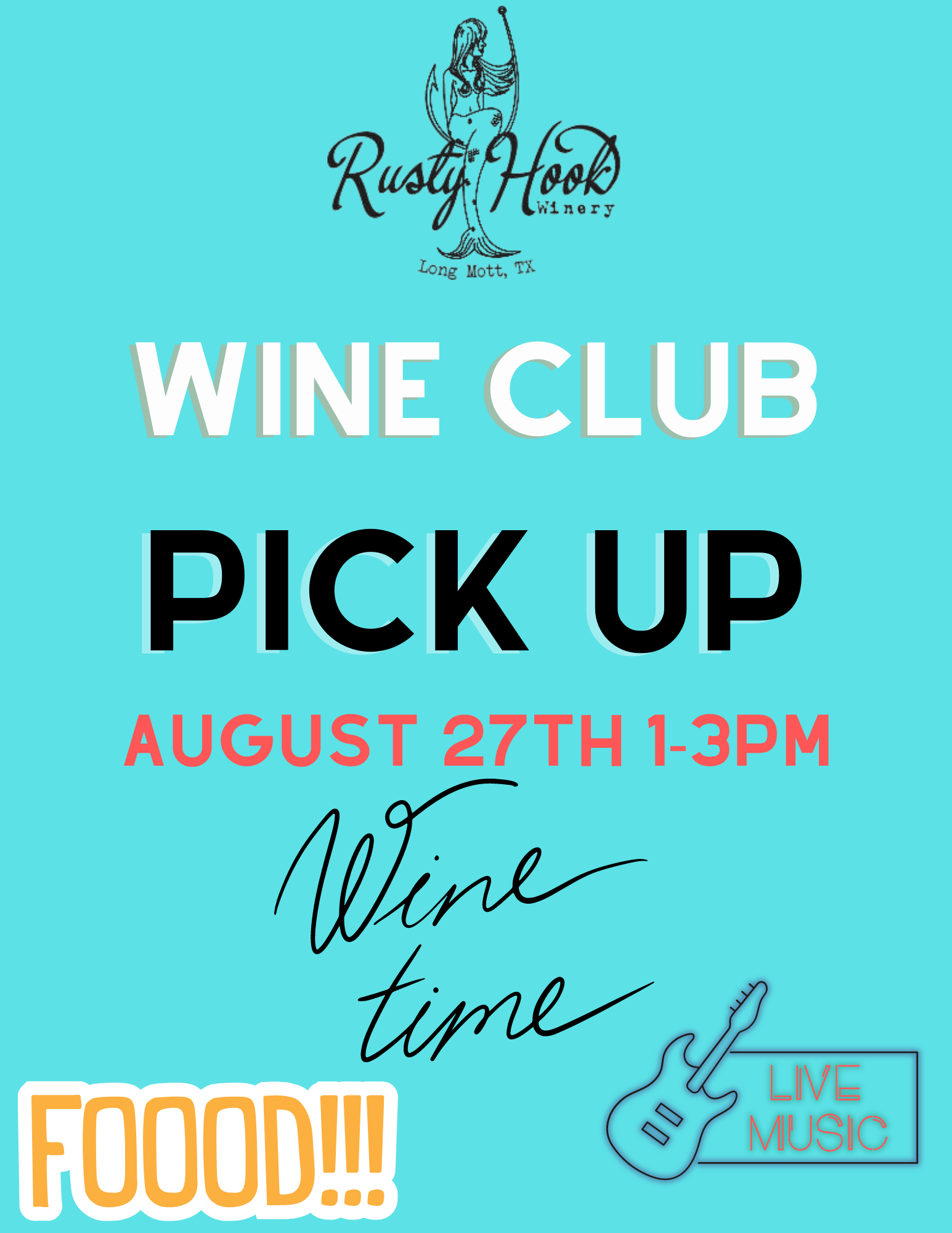 Fall Wine Club Pick Up! August 2023 Rusty Hook Winery