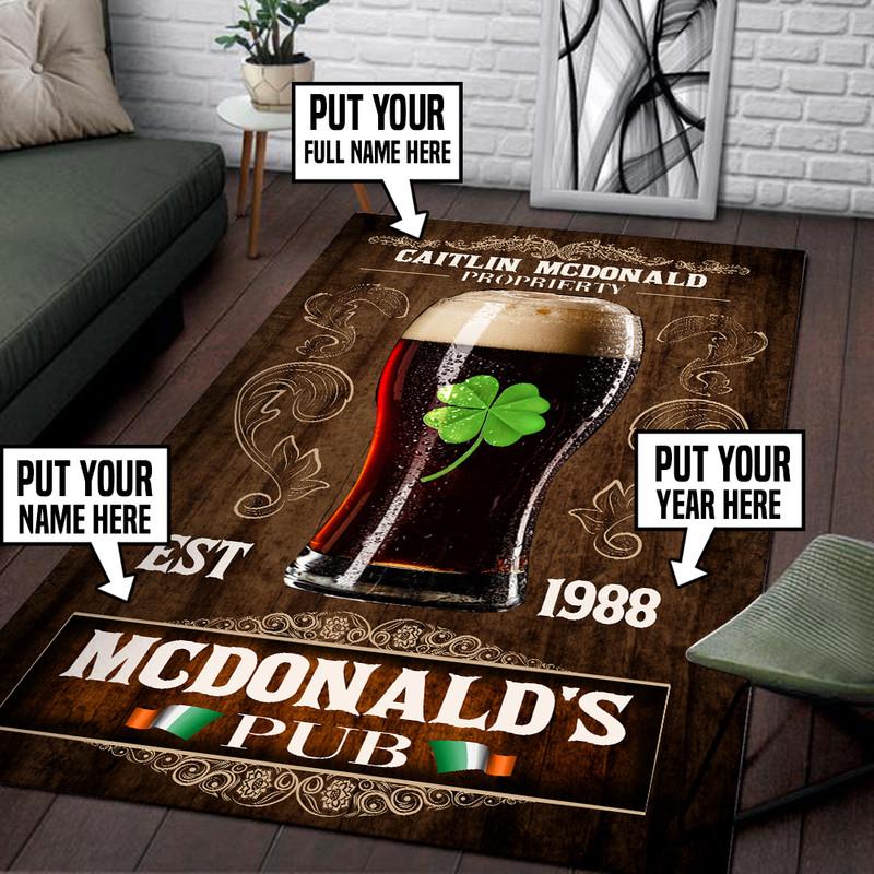 personalized irish pub rug 05878 Rustypod Store
