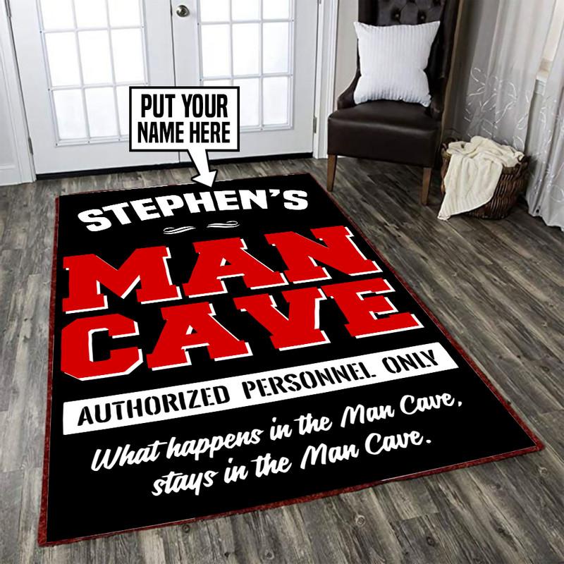 personalized man cave rug 06456 Rustypod Store