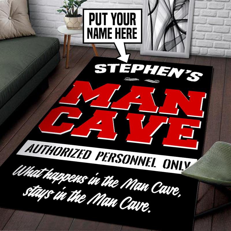 personalized man cave rug 06456 Rustypod Store