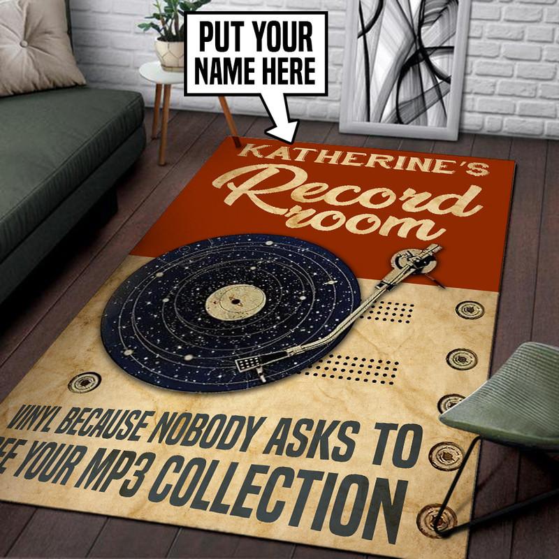 personalized recording studio rug 06647 Rustypod Store