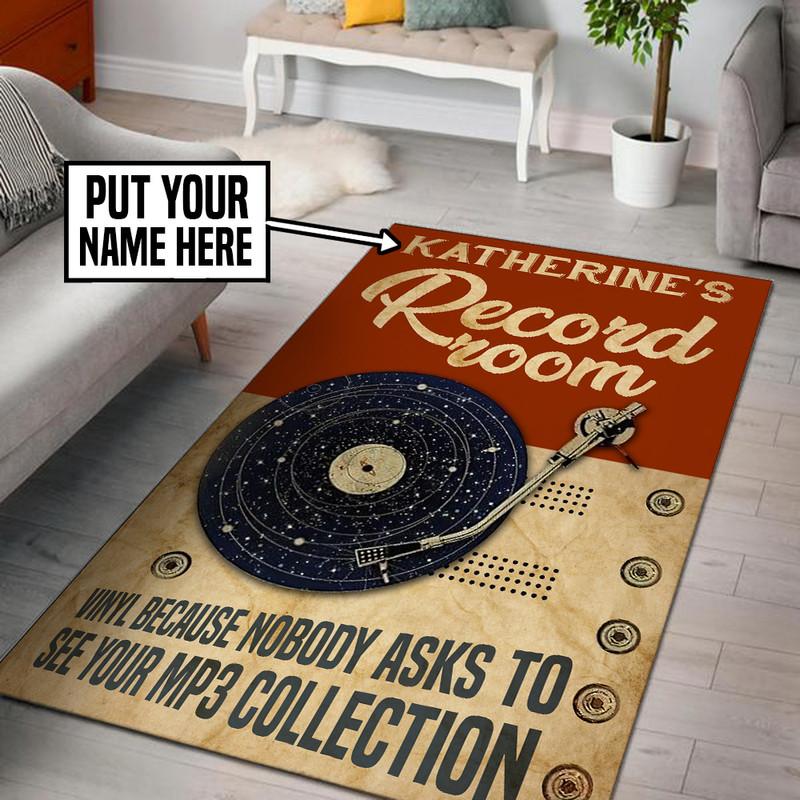 personalized recording studio rug 06647 Rustypod Store