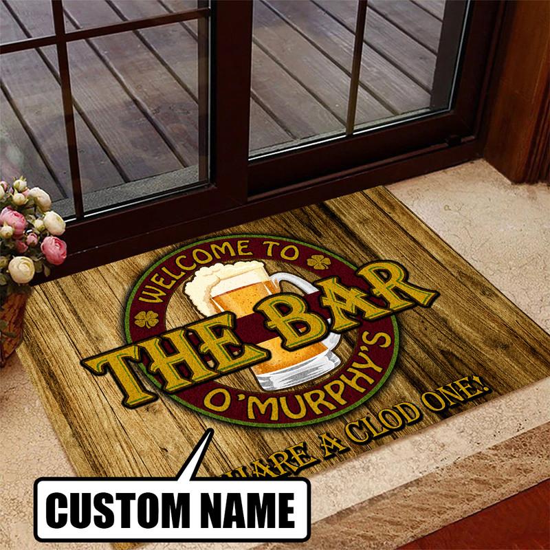 personalized bar door mat 08323 Rustypod Store