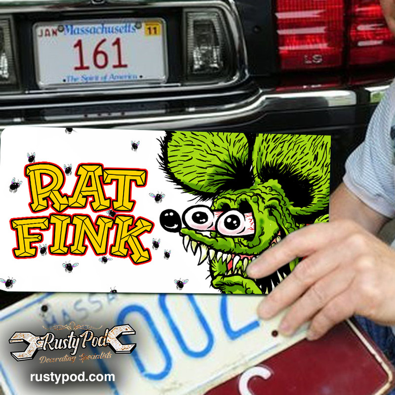hot rod rat fink license plate 10232 Rustypod Store