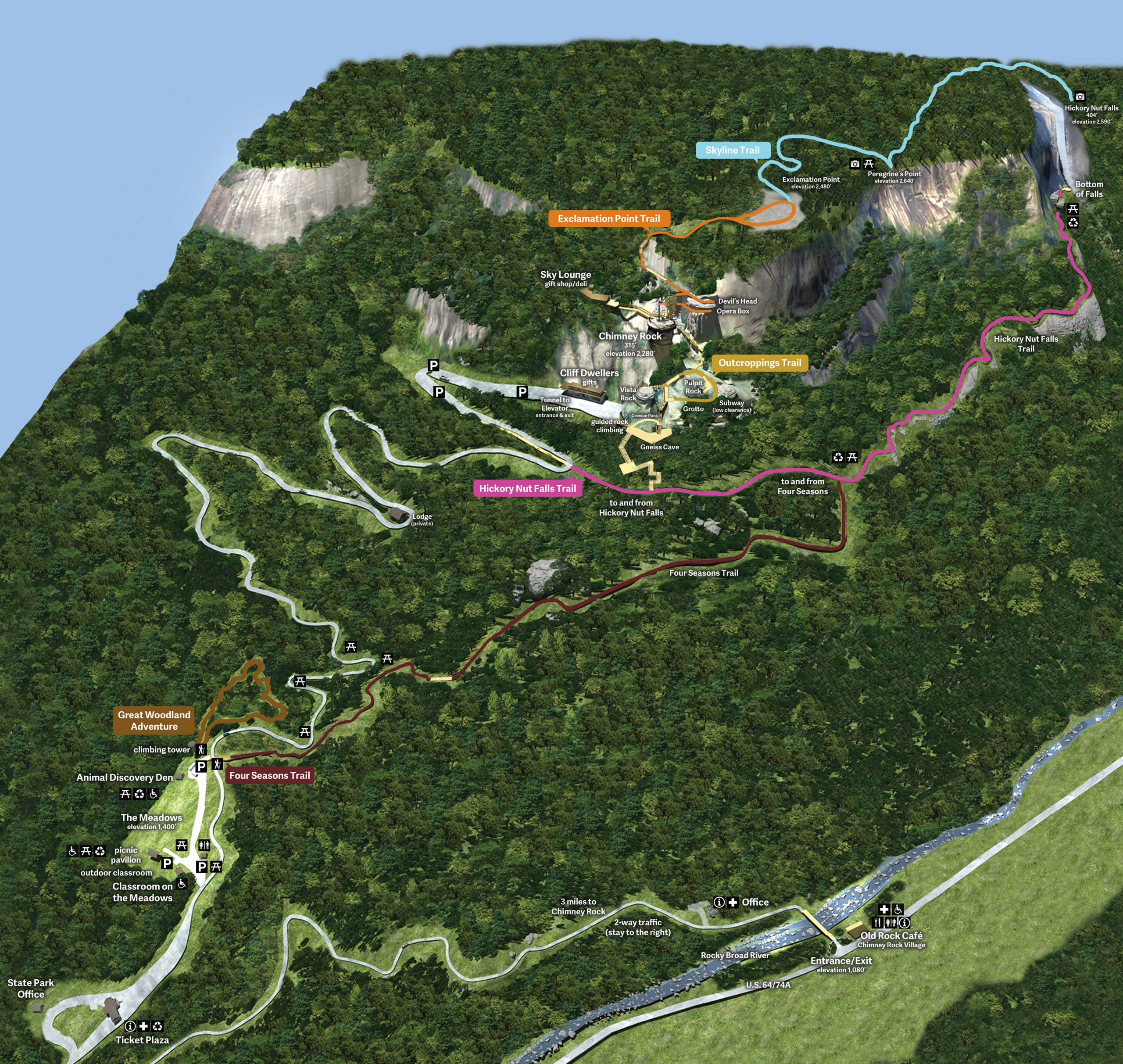 Chimney Rock State Park Rutherford Outdoor Coalition NC