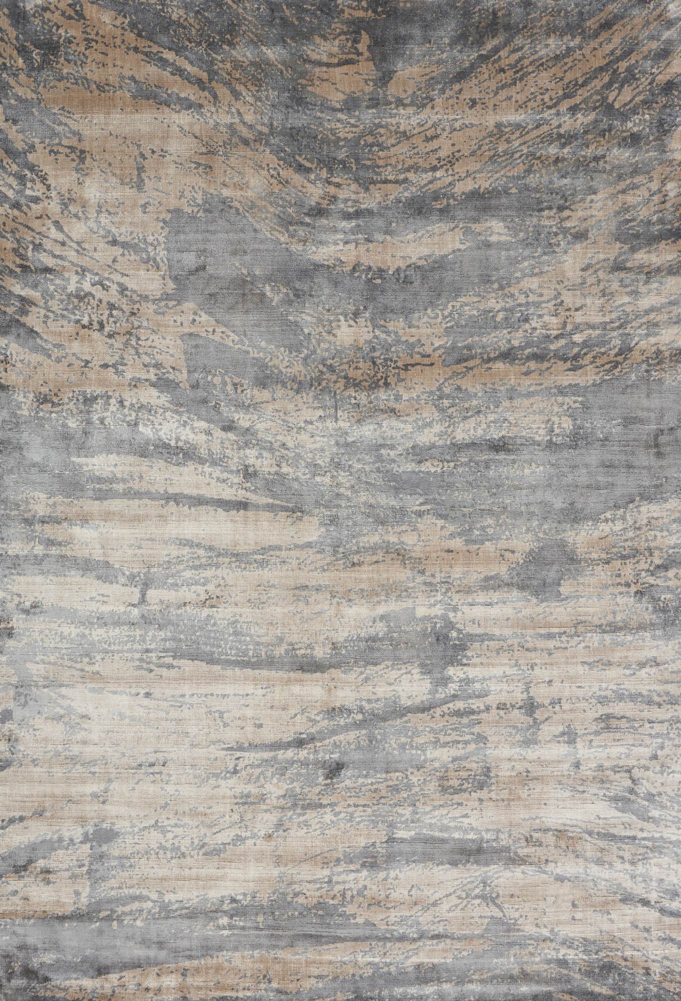 Handloomed 100 viscose silver coloured rug Ruth Noble Interiors