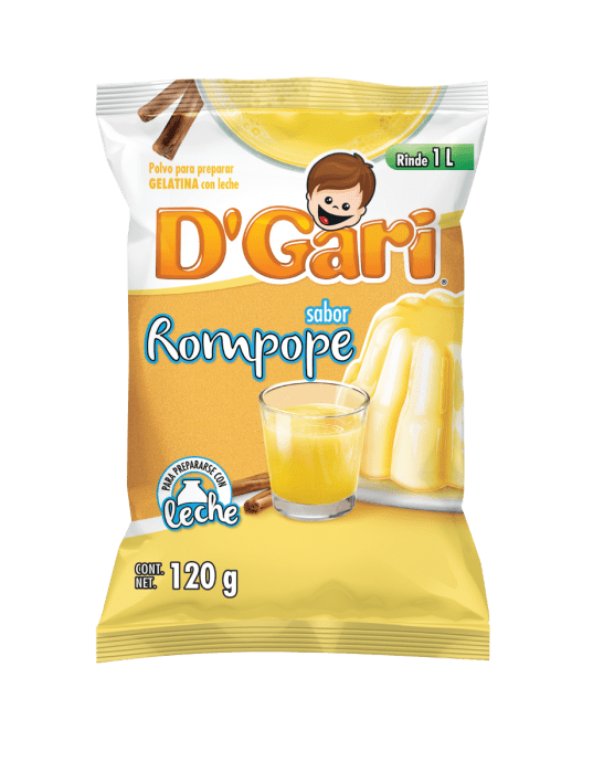 GELATINA DE LECHE DE ROMPOPE D´GARI 120 GR. Rutren