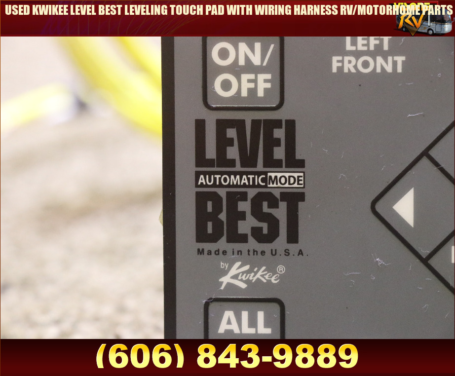 RV Components USED KWIKEE LEVEL BEST LEVELING TOUCH PAD WITH WIRING