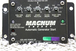 RV Components USED MOTORHOME MAGNUM ENERGY AUTOMATIC GENERATOR START