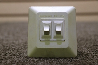 RV Components USED DOUBLE LIGHT SWITCH PANEL MOTORHOME PARTS FOR SALE