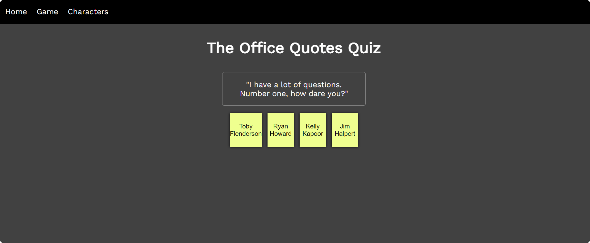 The Office Quiz webappfromscratch2223