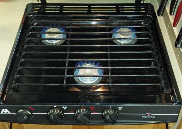 Atwood Slide In 3 Burner Cook Stove Top Black RV Trailer Camper | eBay