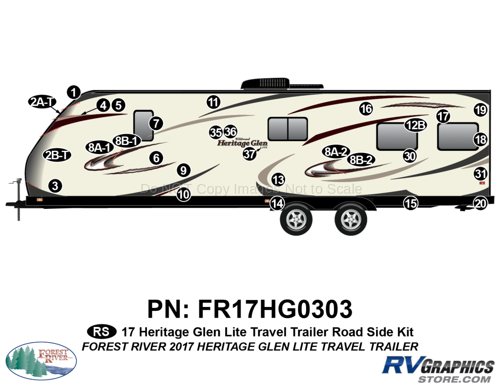 2017 Heritage Glen Travel Trailer Roadside Graphics Kit