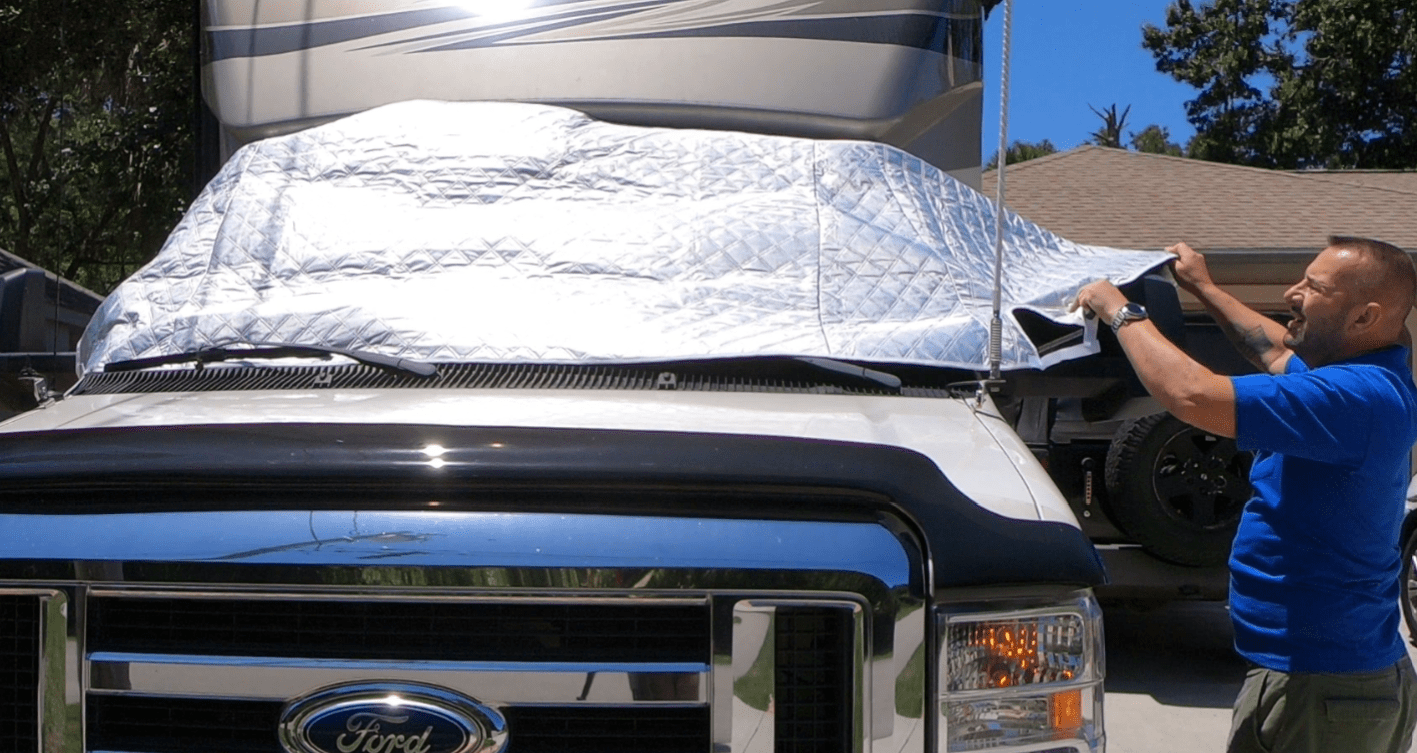 BougeRV RV Windshield Cover For Ford E350/E450 Class C RV Motorhome