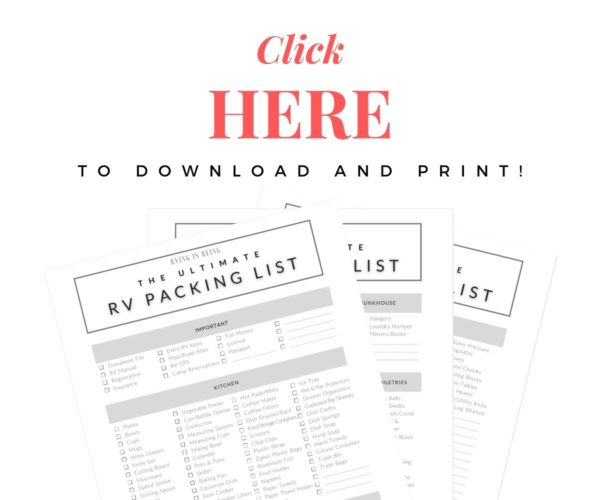 The Ultimate RV Packing List RVing Is Being