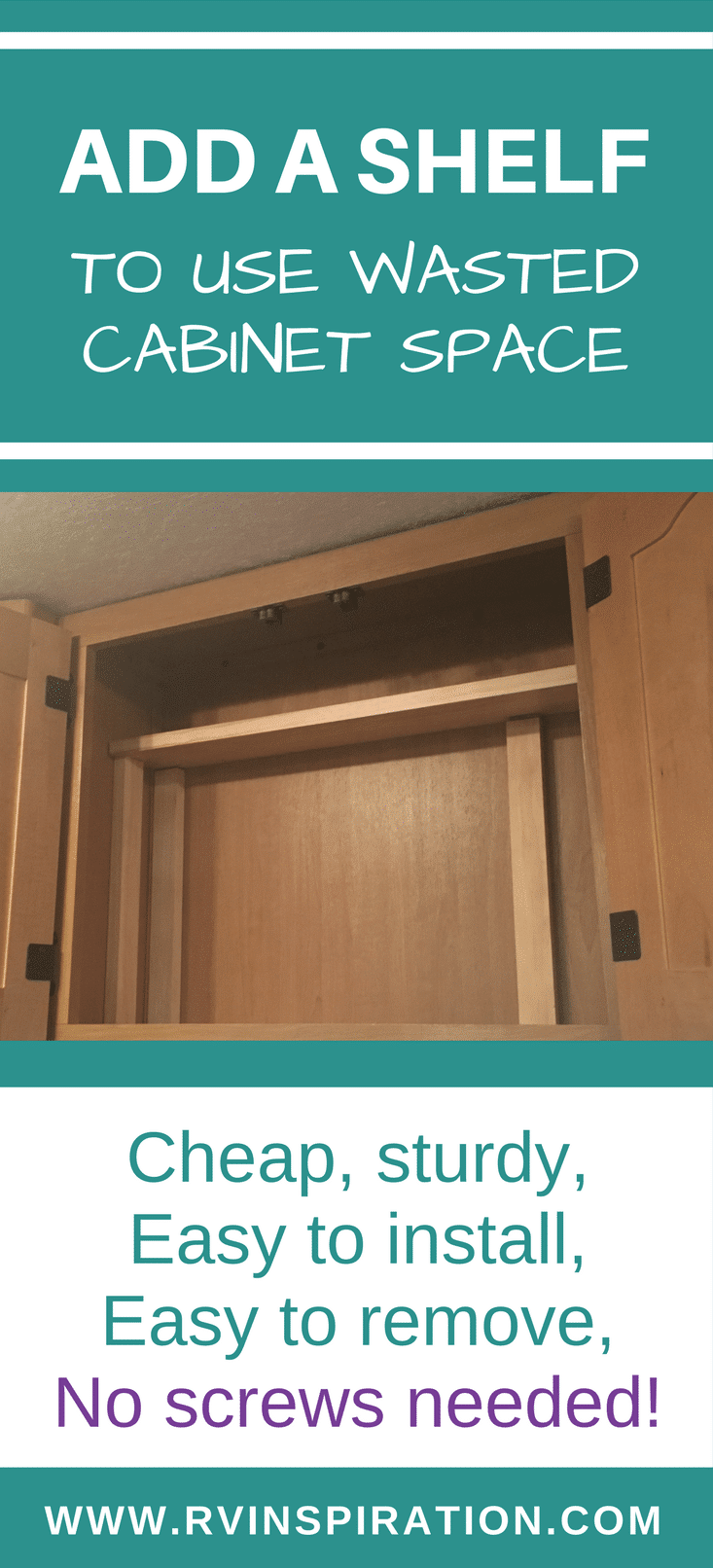 DIY Easy Way to Add a Shelf to an RV