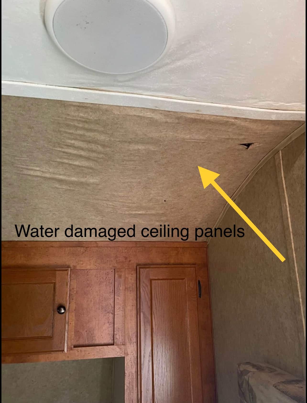 How To Repair Water Damaged Ceiling In Rv Shelly Lighting