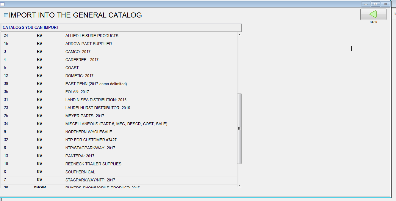 RV Invoice Products Summit Ordering System's RV InvoiceWriter