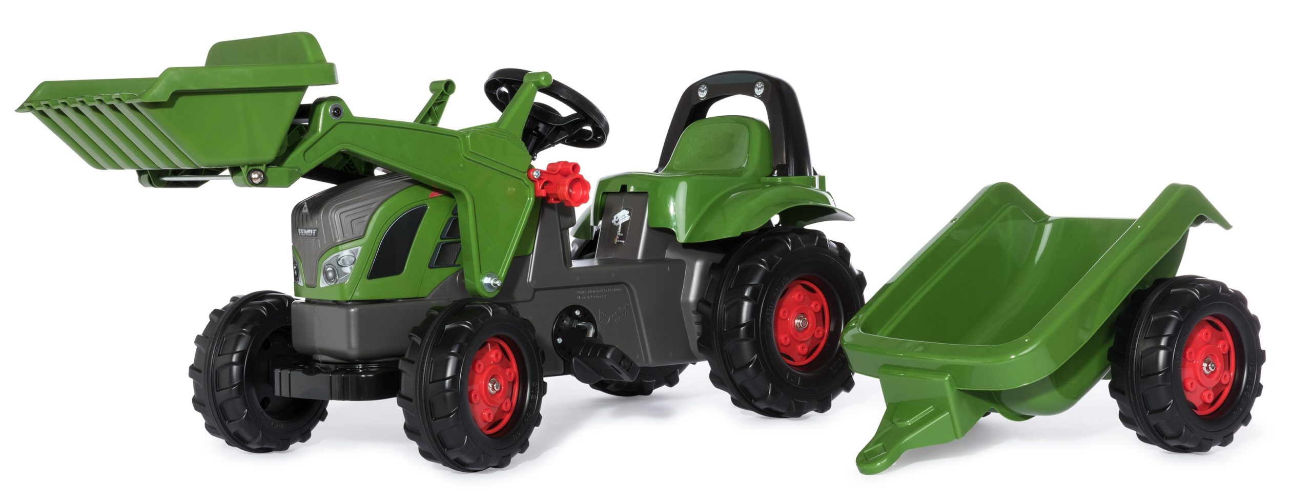 Fendt 516 Pedal Tractor with Loader & Trailer rolly toys