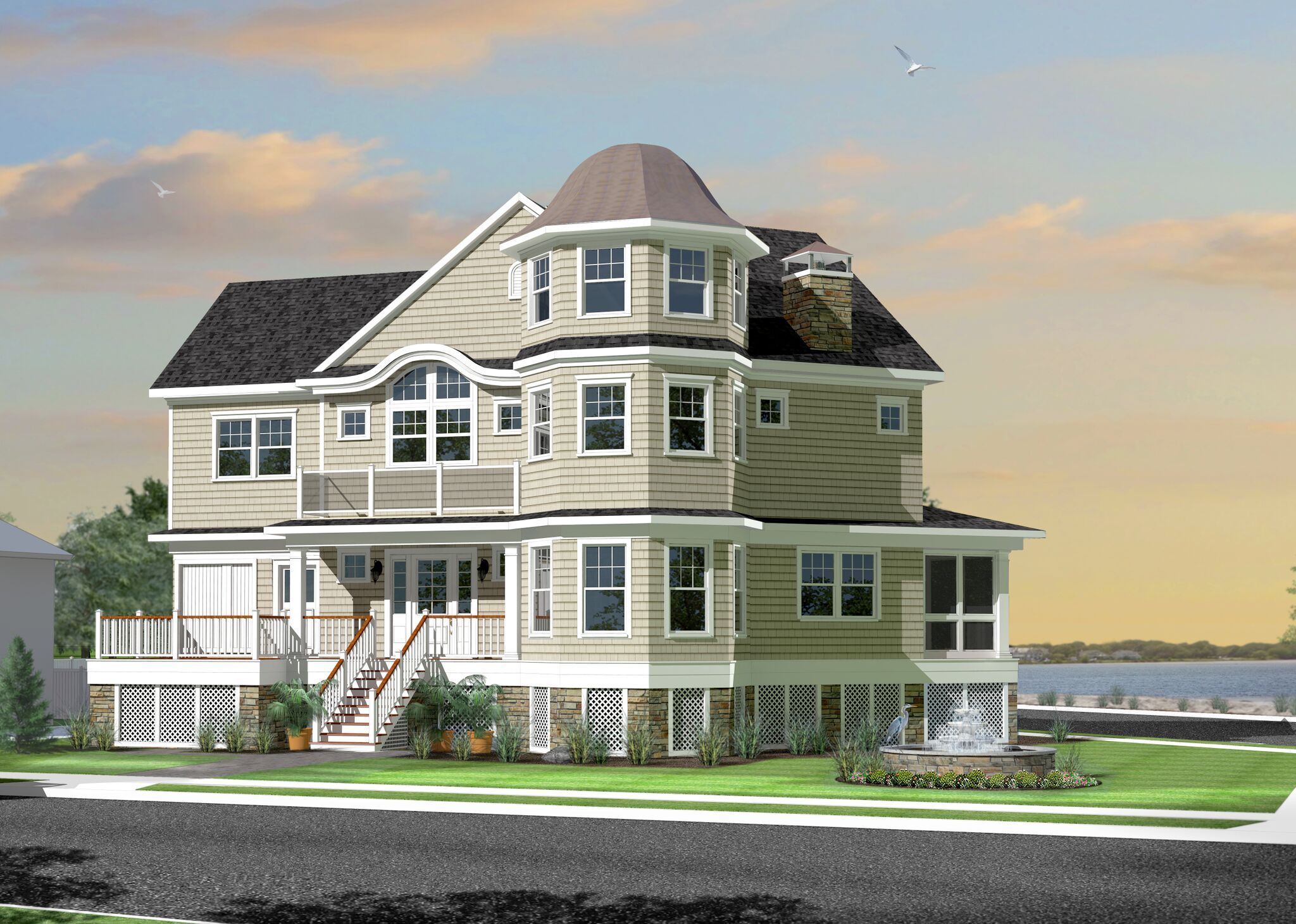 BELMAR NJ LAKEFRONT HOUSE Architect Spring Lake Monmouth County NJ