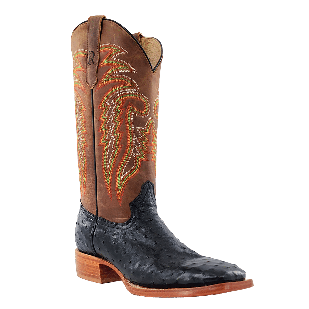 RW4500 Black Full Quill Ostrich R Watson Boots