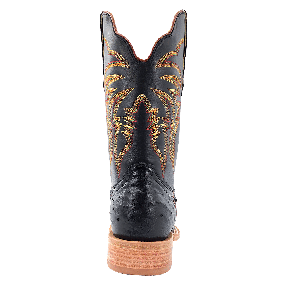 RW4507 Black Full Quill Ostrich R Watson Boots