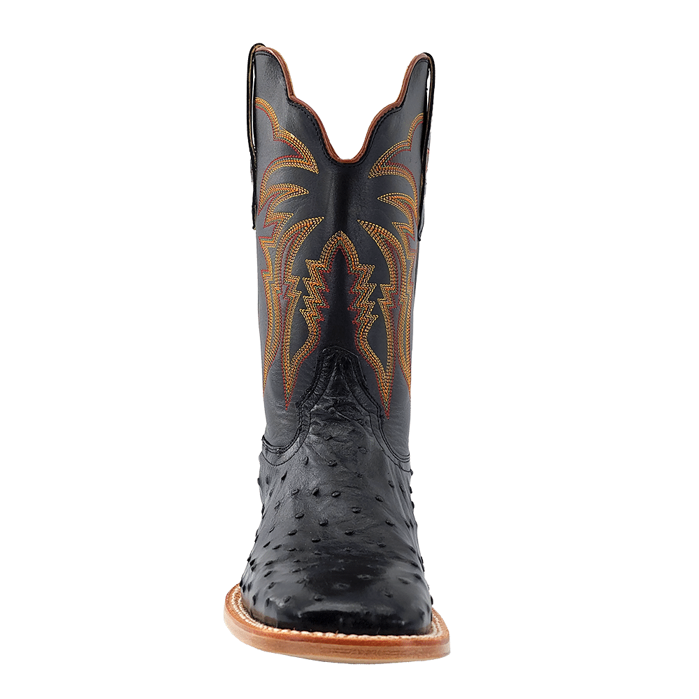 RW4507 Black Full Quill Ostrich R Watson Boots