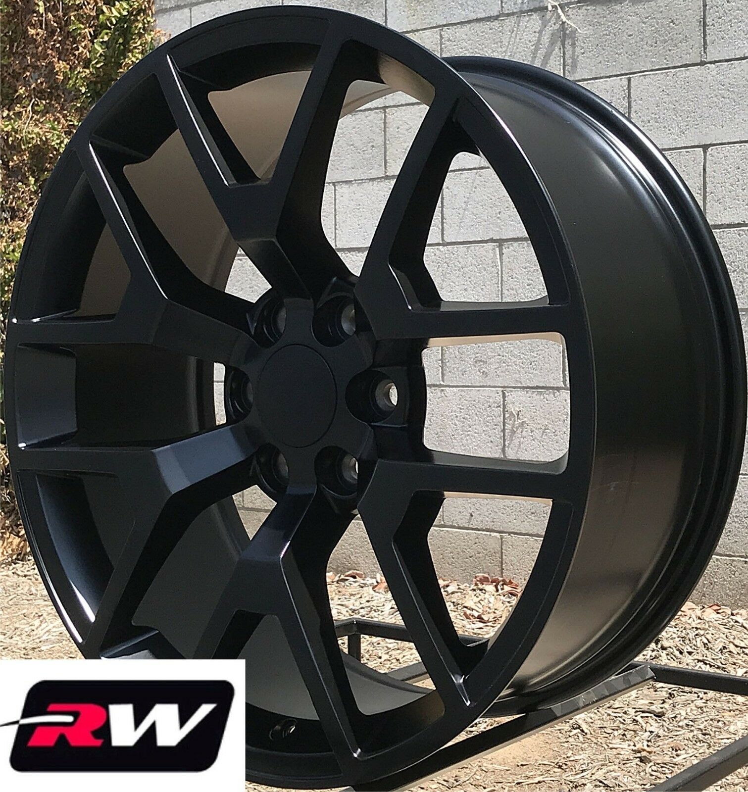 22 x9" inch Chevy Avalanche OE Replica Wheels Satin Black