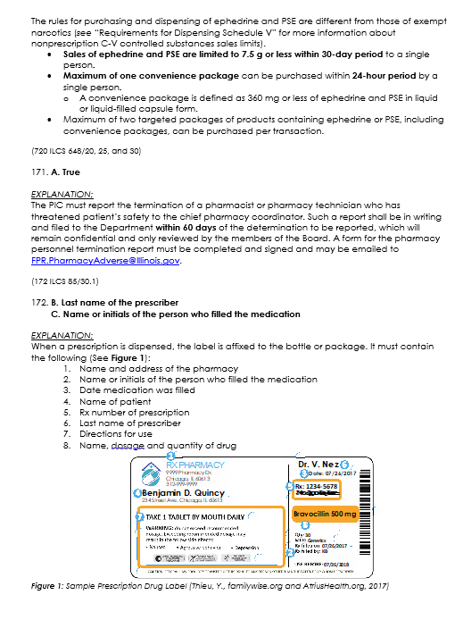 Illinois Pharmacy Law A MPJE Print Study Guide RxPharmacist