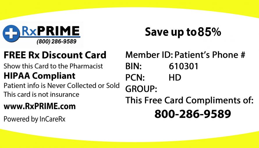 Free Prescription Discount Card Savings RxPrime
