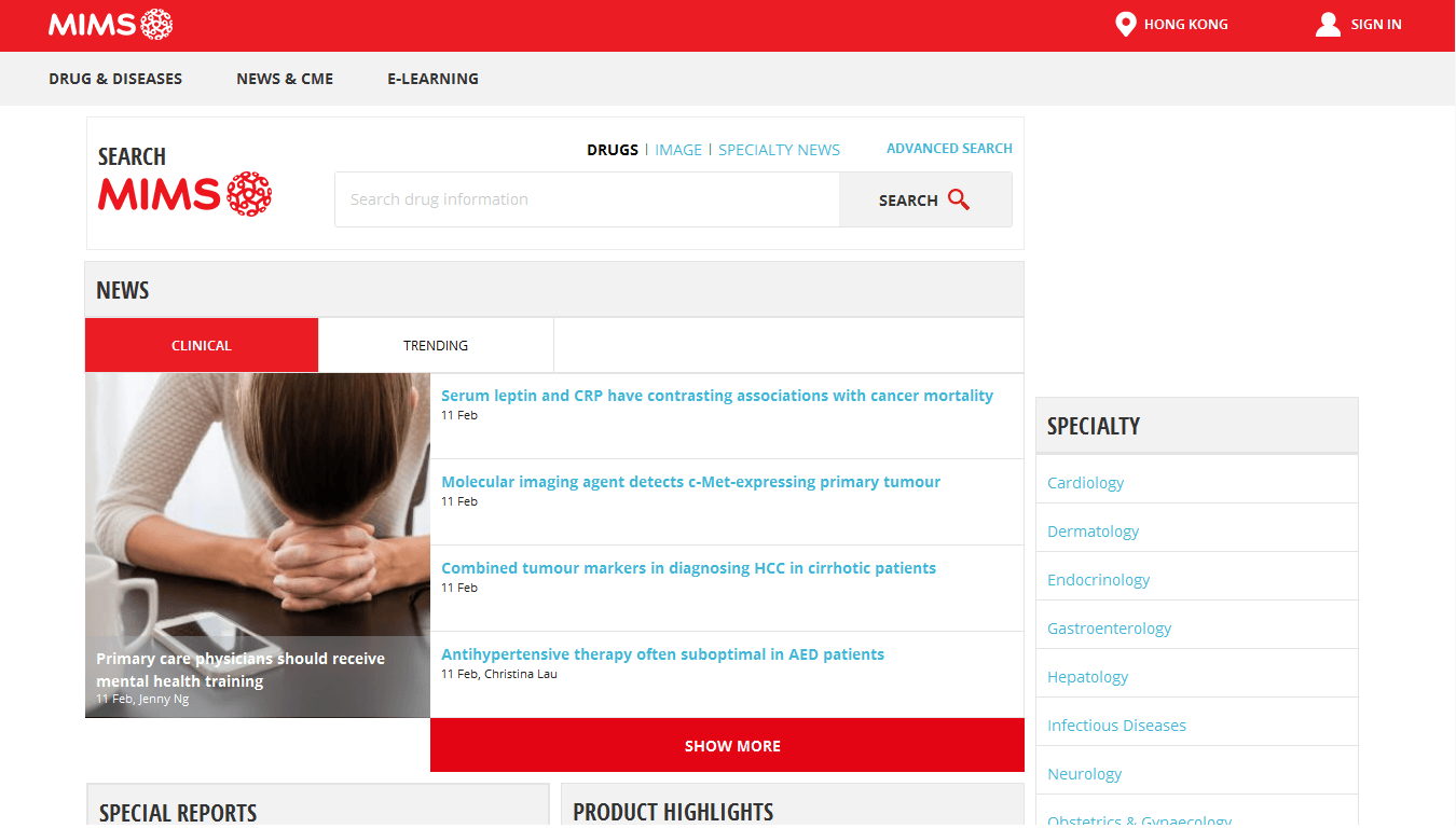 Mims Reviews Onestop Resource for Officially Approved Information in Asia Pacific like India