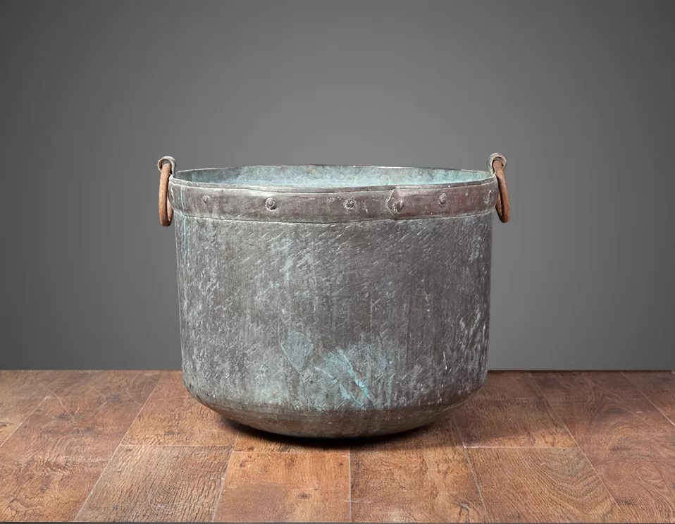 Antique Copper Fuel Bucket AB006 Buckets, Fireplace Accessories