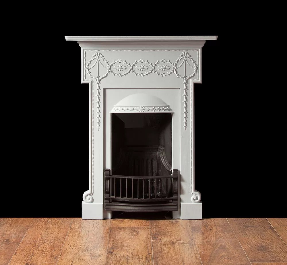Cast Iron Bedroom Fireplace Ci145 19th Century, 20th Century