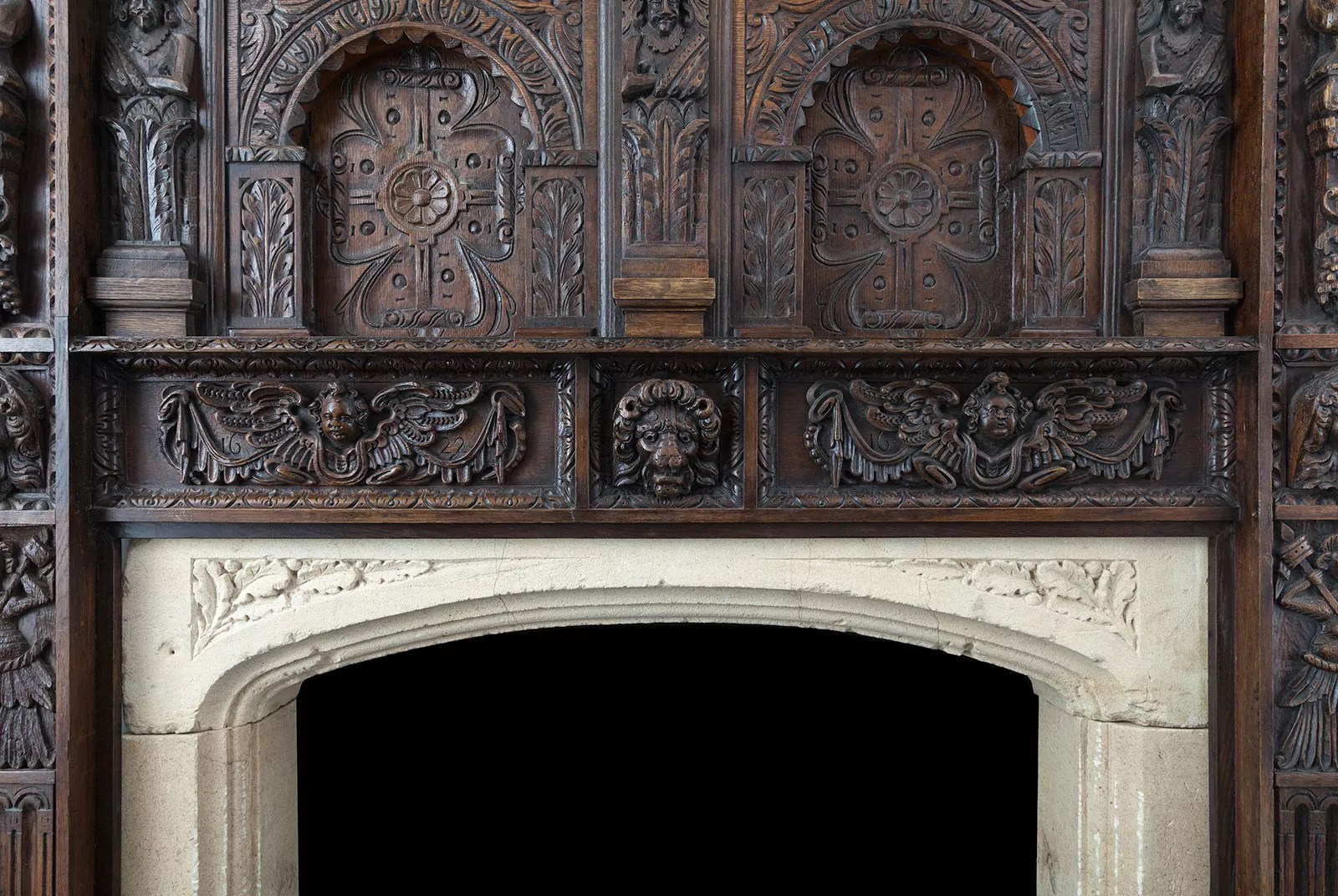 Jacobean Fireplace W100 Antique Fireplaces, Renaissance, Wooden