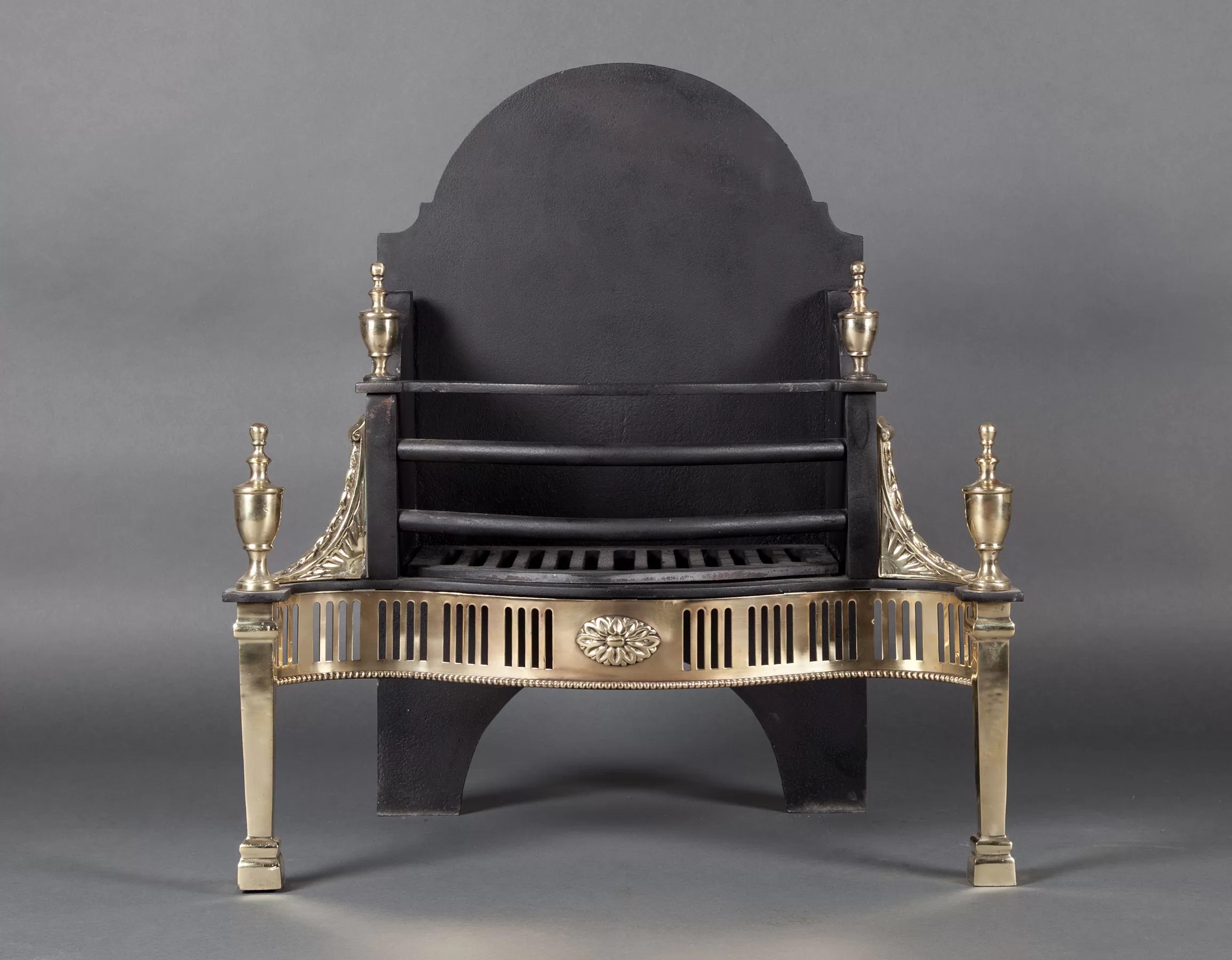 Brass Grate AG082 Antique Fireplaces, Antique Period Grates, Fireplace Accessories, Period