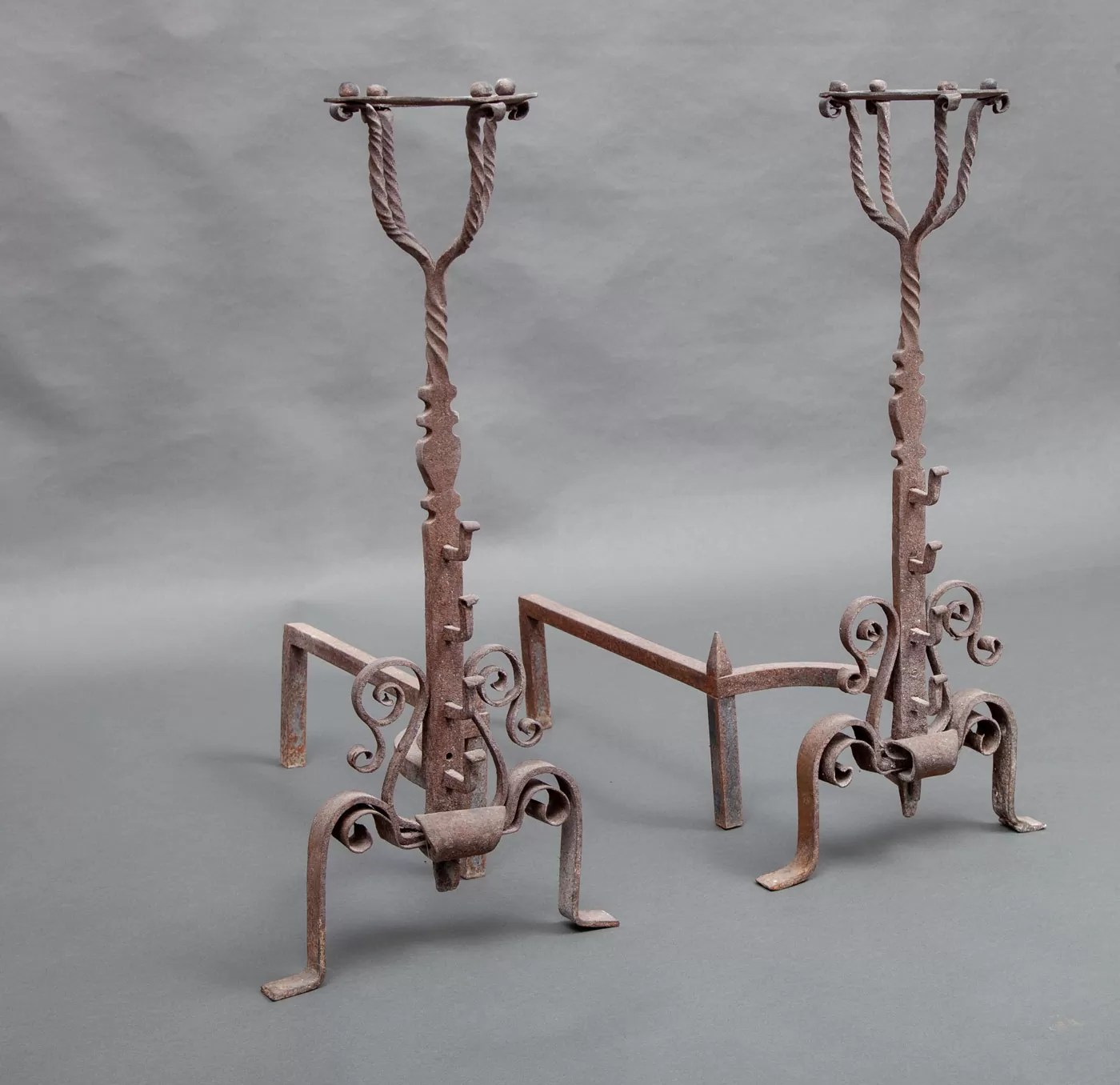 Andirons AI027 Antique Andirons, Antique Fireplaces, Antique Period