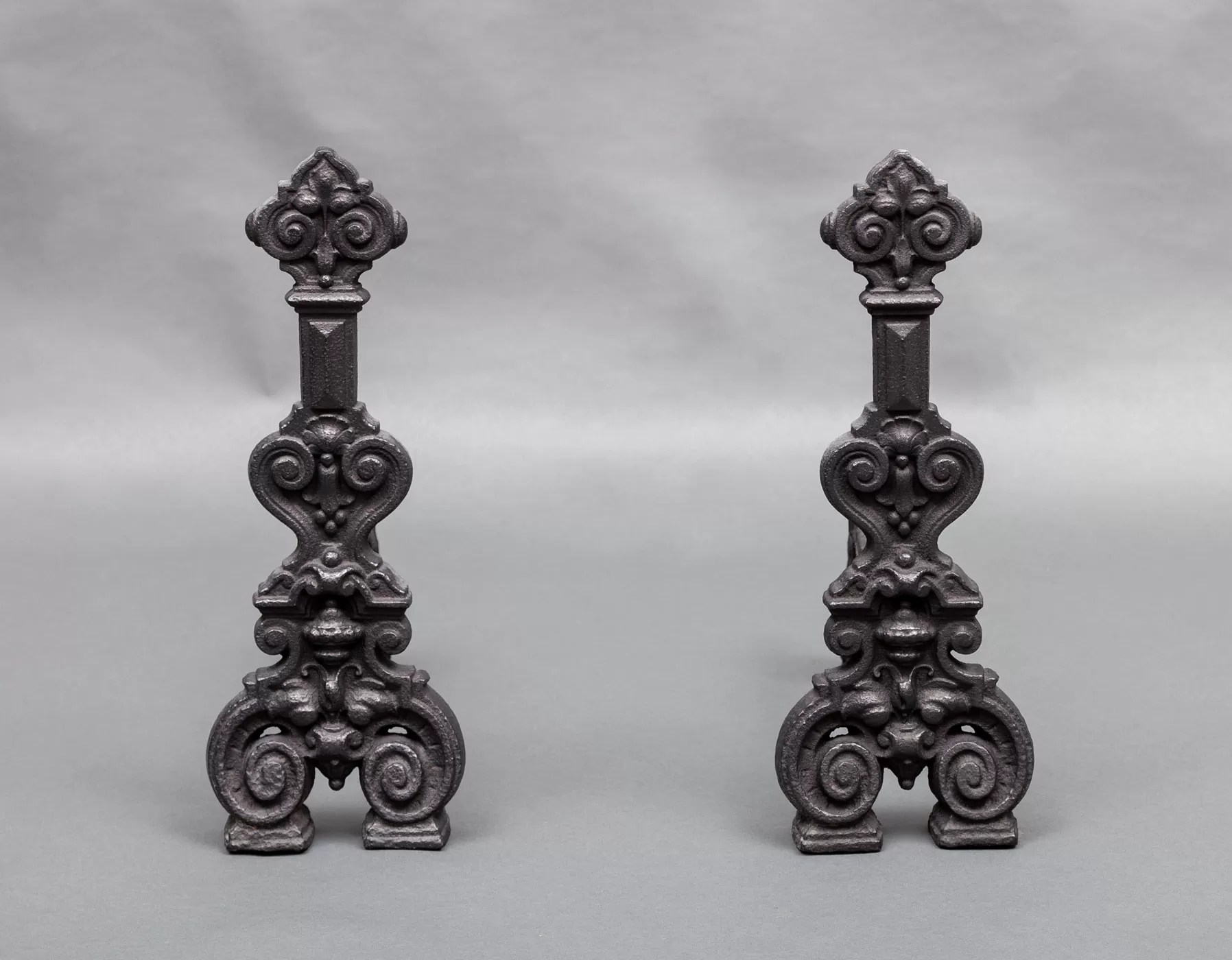Cast Iron Antique Fireplace Andirons kblabla