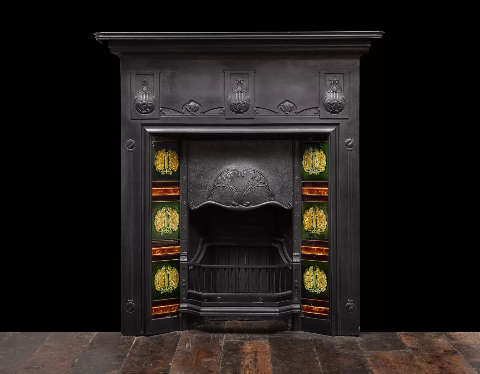 Cast-Iron Fireplace - Ci205 - 19th Century, Antique Cast Iron