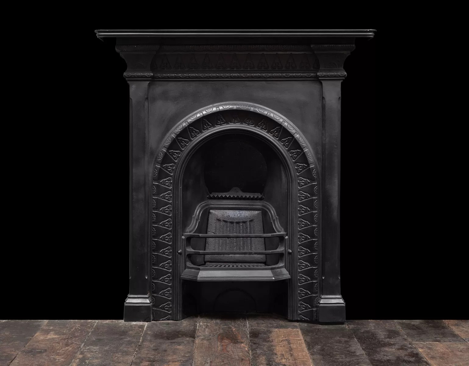 Cast-iron Fireplace - Ci206 - 19th Century, Antique Cast Iron