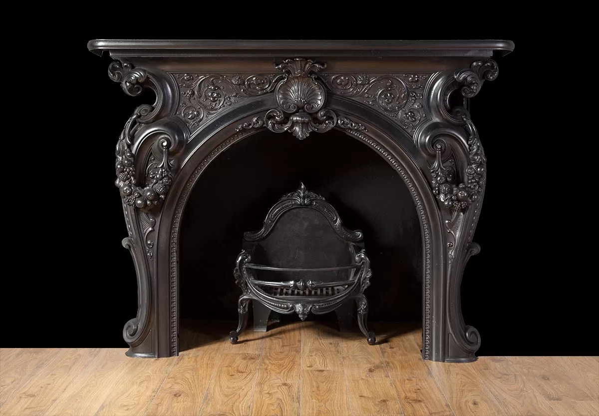 Antique Fireplace Ci162 19th Century, Antique Cast Iron Fireplaces