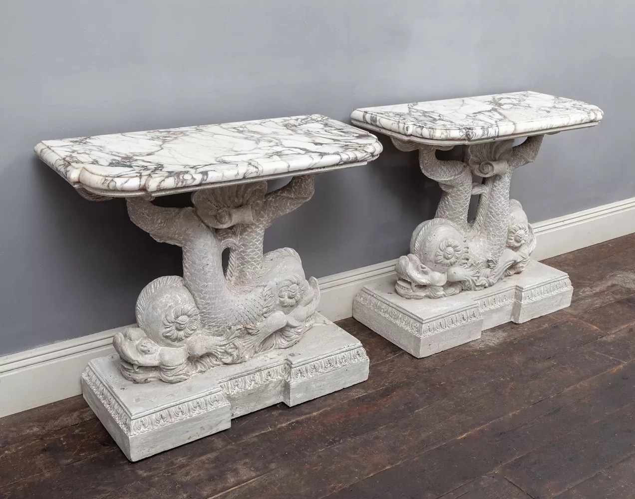 Pair dolphin tables AF133 Exceptional Pieces, Furniture, Other