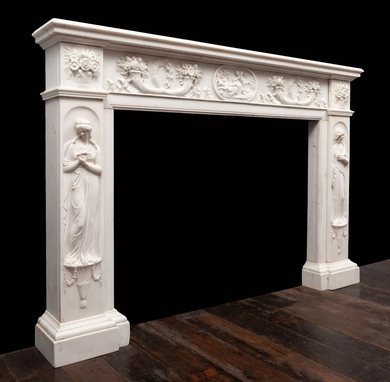 Regency Fireplace 19445 19th Century, 19th Century Marble, Antique